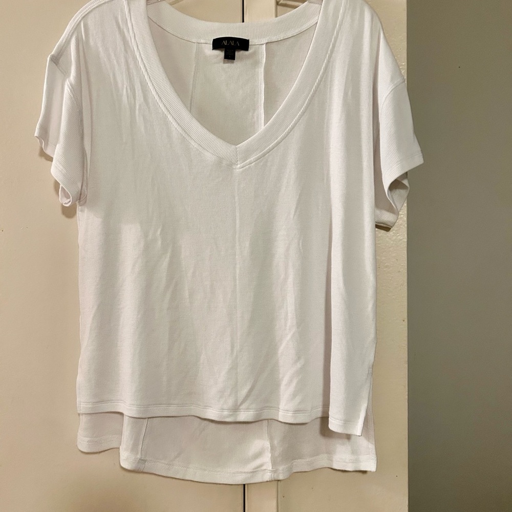 Alala White Pima Cotton Short Sleeve Women's Tee